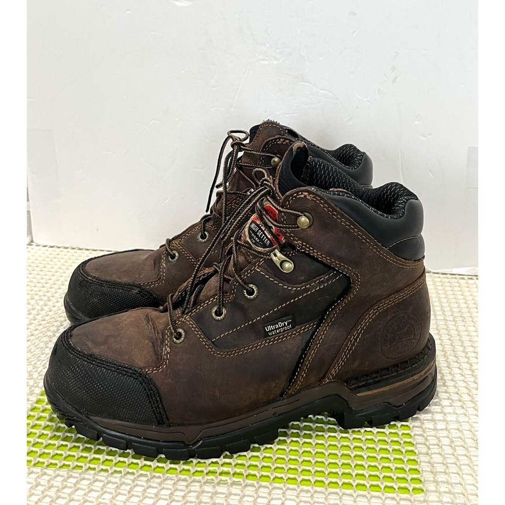 Irish Setter Red Wing Boots Womens 8.5D Brown Waterproof EH Safety light scratch